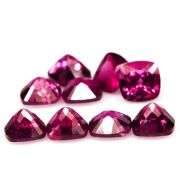 Outstanding 6.08ct set of cushion cut Rhodolite Garnets! Untreated!