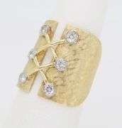 Unique Diamond Ring Crafted in Yellow Gold