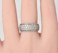 Sterling Silver Cubic Zirconia Gemstone Ring Band