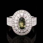 PLATINUM ALEXANDRITE AND DIAMOND RING 2.61 C.T.W.