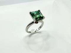 Stunning 5 Ct Russian Color Change Lab Created Alexandrite Asscher Cut Ring