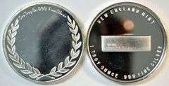 Ted Williams & Mickey Mantle pure .999 Fine 1 Troy Oz pure silver rounds