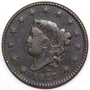 1827 Coronet Head Large Cent Classic Early American Copper Coin