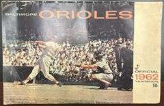 Vintage 1962 Baltimore Orioles Official Yearbook Program MLB Baseball Memorabilia
