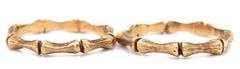 Matched Pair of 14K YG Bsmboo Design Bands