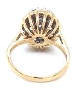 Vintage 14kt Yellow gold 2.25ctw diamond cluster ring