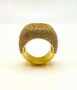 Men's Dynamic 14 Kt Yellow Gold Plate 5.85 Cttw Simulated Diamond Ring