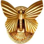Cast Iron Butterfly Door Knocker Gold Finish