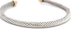 David Yurman 2 tone dome cuff bangle bracelet