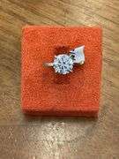 BRAND NEW Ladies 14K White Gold Round Brilliant Diamond Solitaire Engagement Ring