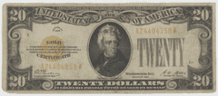 Scarce 1928 Series Small Size $20 Gold Certificate note