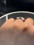 1.80CT LAB SAPPHIRE & 1.05CT LAB DIAMOND 5-STONE RING