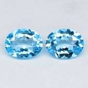 Simply brilliant pair of matched vivid blue Topaz weighing 5.73 carats!