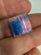 Sterling Silver 925 One of a Kind Dichroic Glass Ring Size 8