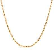 14kt Yellow gold rope chain necklace