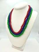 Beautiful Natural Ruby Emerald Blue Sapphire Necklace