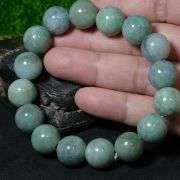 Large beads! 346ct of blue green Burmese Jade! Untreated!