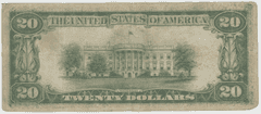Scarce 1928 Series Small Size $20 Gold Certificate note