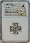 Scarce Commodus Roman Silver Denarius, 177-192 AD. NGC VF