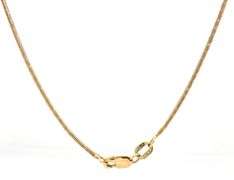 Smooth Feeling 14K YG Etched Snake Necklace