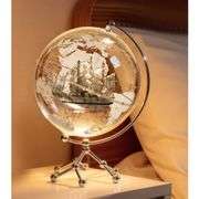 Illuminated World Globe with Metal Stand