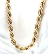 14kt Yellow gold Silk Rope chain necklace