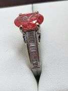 Magnificent 18KT White Gold 2.30 Carat Certified Fancy Vivid Pink Lab Diamond Ring