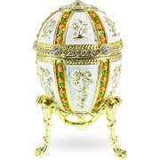 Imperial-Style Egg Trinket Box with Crystal Accents