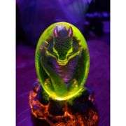 Crystal Lava Dragon Egg with Illuminated Base