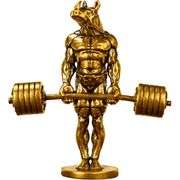 Solid Brass Bodybuilding Rhino