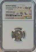 NGC Ch VF Antoninus Pius Roman Silver Denarius, 138-161 AD
