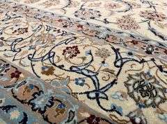 Fine Authentic Persian Silk&Wool Nain 10x13