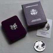 1986 S Proof Silver Eagle with Box and Paper