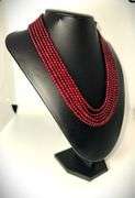 Beautiful Mined From The Earth 6 Strand 357.5 Cttw Natural Ruby  Necklace