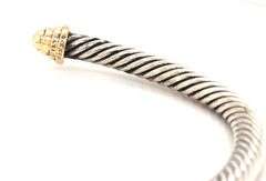 David Yurman 2 tone dome cuff bangle bracelet