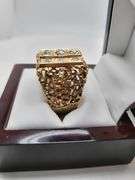 Very Nice hand made 14K gold Men's diamond ring