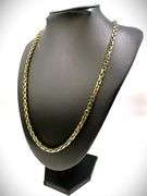 Huge 41.6 Gram 14 Kt Gold Plated Byzantine Rolo Link Chain Necklace