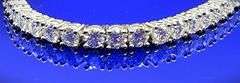 Spectacular 14 Kt White Gold Plated 19 Cttw 38 Count White Fire Moissanite Tennis Bracelet