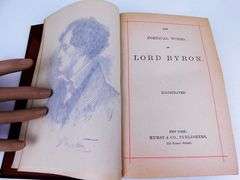 19th C. Poetical Works of Lord Byron Antique Book