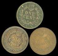 Run of 3 Early US Indian Head Cents: 1863-1865