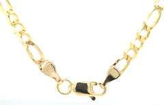 14kt Yellow gold figaro chain necklace