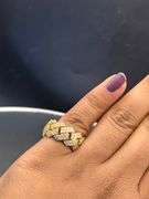 2.00CTW NATURAL DIAMOND CUBAN LINK STATEMENT RING