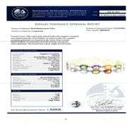 14K YELLOW GOLD MULTICOLOR SAPPHIRE AND DIAMOND BRACELET 34.09 C.T.W.