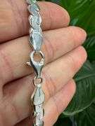 Sterling Silver Solid Flat Serpentine Rope Chain 5.9mm 925 Italy Necklace 20"