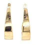 14kt Yellow gold J hoop earrings