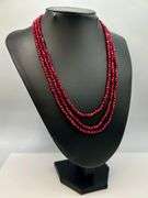 Beautiful 205 Cttw Natural Mined From The Earth Ruby  Necklace