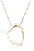925 Sterling silver Tiffany & Co heart shaped pendant on chain