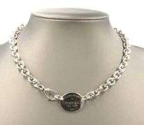 Tiffany & Co oval tag necklace
