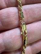 Gold Plated Sterling Silver Diamond-Cut Rope Chain 3.5mm Solid 925 Italy Necklace 22"