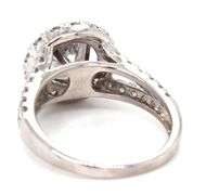 14kt White gold lab grown diamond halo engagement ring